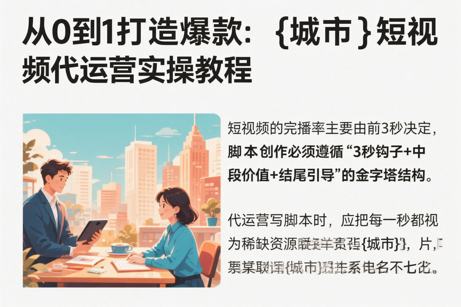 从0到1打造爆款：泊头短视频代运营实操教程